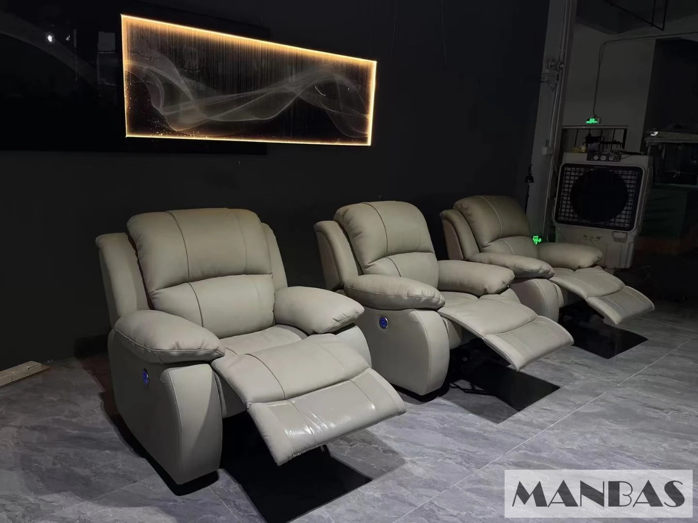 MINGDIBAO Manual / Electric Recliner Sofa Genuine Leather Couch for Livingroom Theater Seat Cinema Recliner Multifunctional Sofa