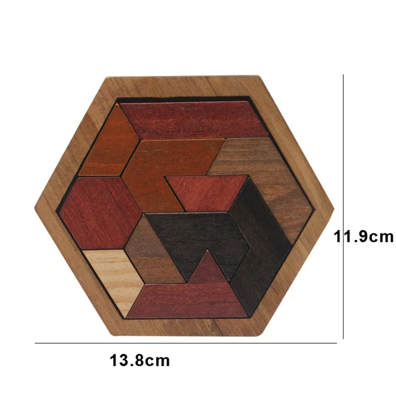 27 Style Block Puzzle Jigsaw Puzzle Board Classical Puzzle Children's Toys Hexagonal Alien Chess Tangram Puzzle Toys