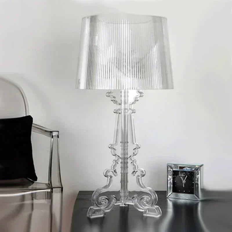 Baroque Ghost Shadow Desk Lamp Decorative Lighting for Living Study Room Bedroom Acrylic Transparent Table Lamps Room Decor