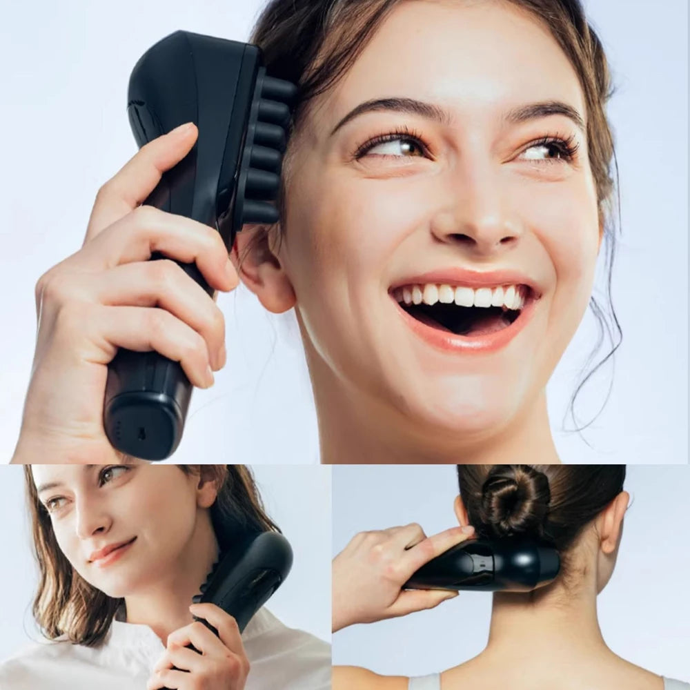 Fascia Gun Vibration Massage Comb Head Massager Body Relax Relief Headaches Massage For Scalp Vibrating brush Lymphatic Drainage