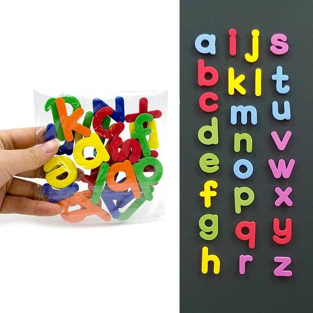 24-76pcs Magnetic Alphabet Letters EVA Foam Refrigerator Stickers Toddlers Kids Learning Spelling Counting Educational Toys Gift - AIAZ