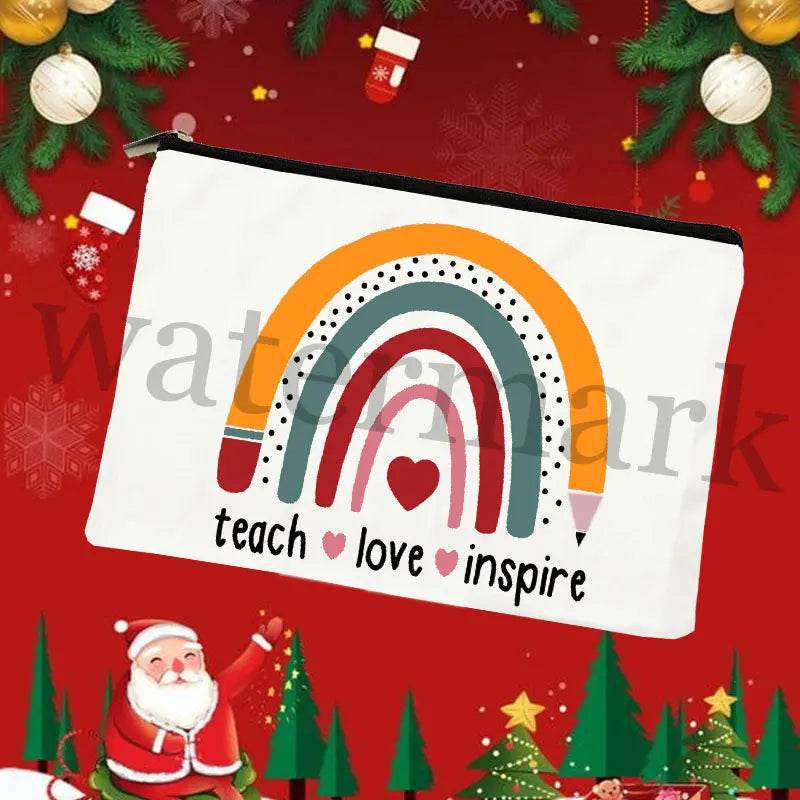 Teacher Travel Toiletry Organizer Makeup Bags Purse Pencil Pen Case School Pencil Case Stationery Supplies BagTeachers Gift - AIAZ