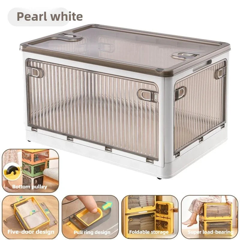 Household Plastic Transparent Sorting Wardrobe Clothes Toys Book Storage Box Folding Storage Box Shoes Storage Box Plastic Boxes