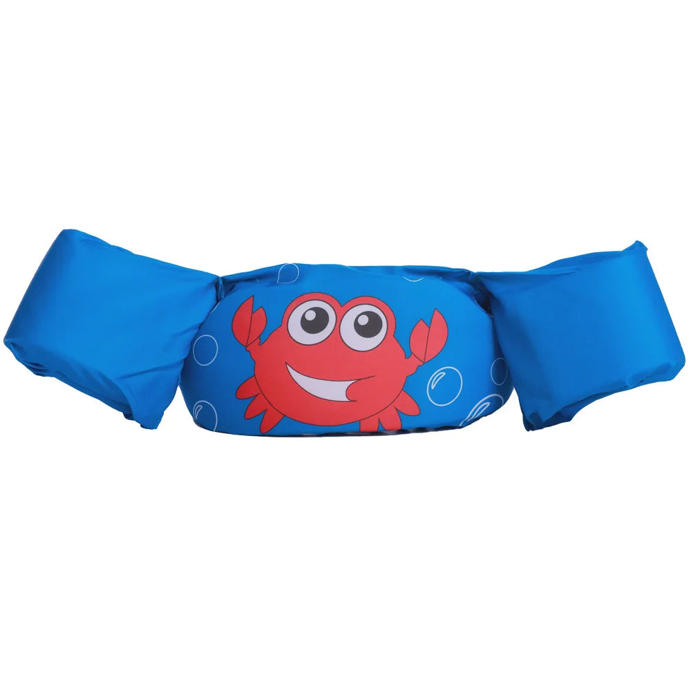 Baby Float Cartoon Arm Sleeve Swimsuit Foam Safety Adjustable Life Jacket Swimming Training Floating Pool Float Swimming Ring