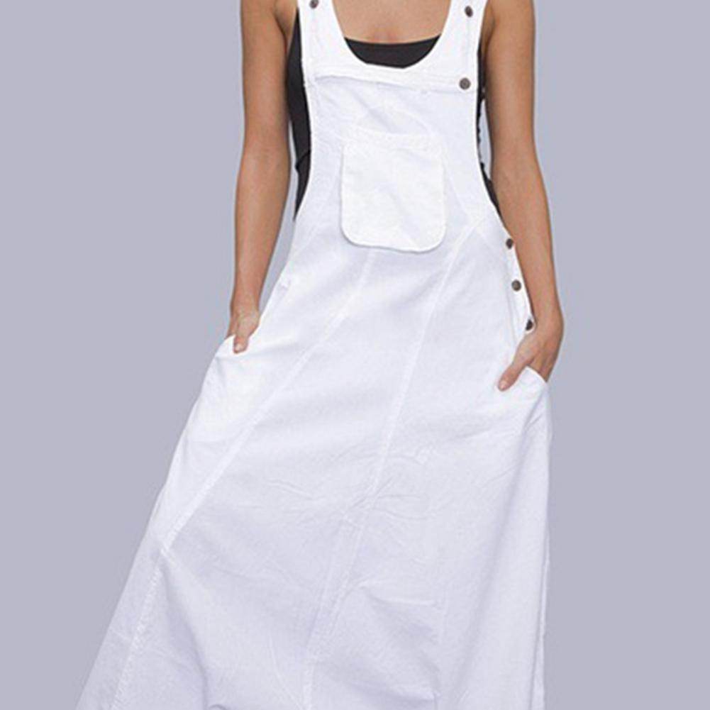 Women Summer Loose Thin Jumpsuits Harem Pants Wide Leg Pants Sleeveless Pockets Bib Jumpsuit Siamese Trousers Large Size S-5XL - AIAZ