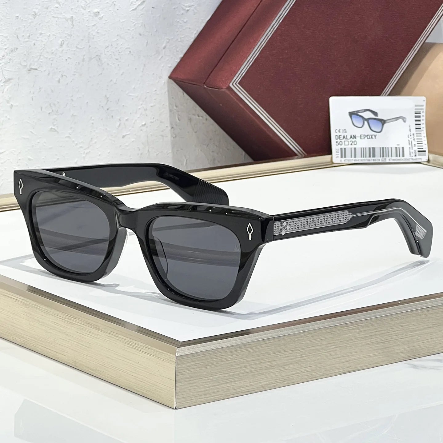 Photochromic Lense DEALAN EOPXY Thick Acetate Business Sunglasses Women Cat Eye Vintage Retro Outdoor Eyewear Shades For Sun