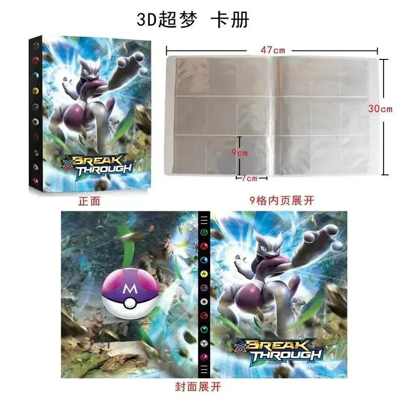 2025 New 9-Pocket Page 432Pcs Holder Album Toys Collections Pokemones Cards Album Book Top Loaded List Toys Gift for Children - AIAZ