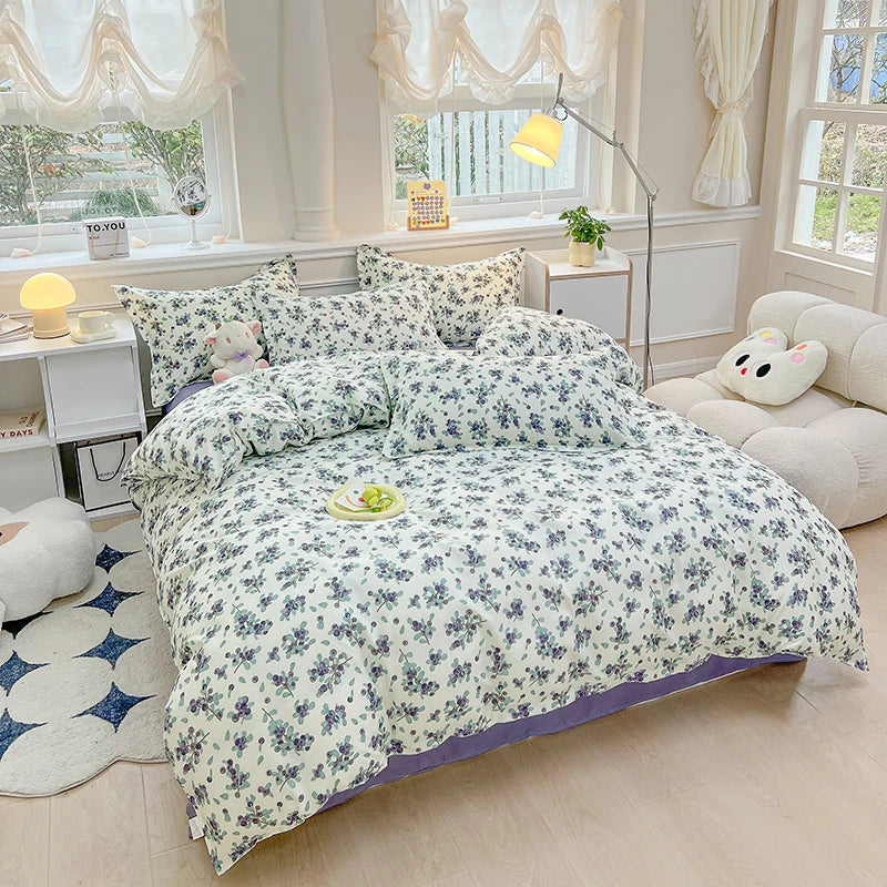 3pcs printed duvet set (1* duvet set + 2 * pillowcase, no core), bedding set, soft and comfortable, all-season