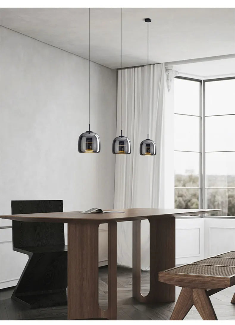 Nordic Glass Restaurant Pendant Lamp Simple Bar Hanging Lamp Dining Room Table  Ceiling Light