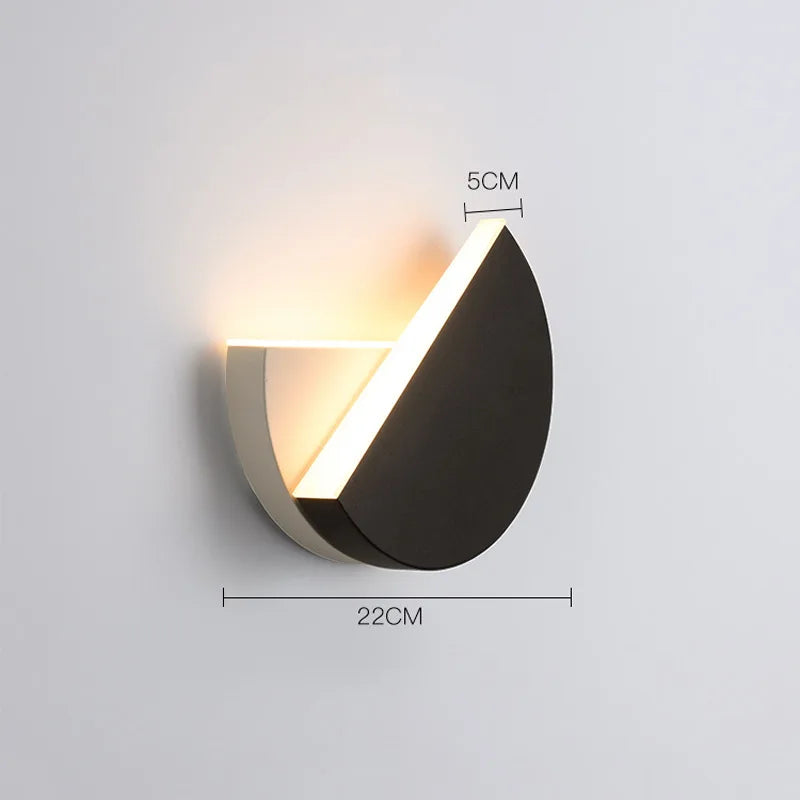 LED Wall Lamp 360 Degree Rotation Adjustable Bedside Lights White Black Creative Wall Light  Modern Bedroom Loft Aisle Lamps