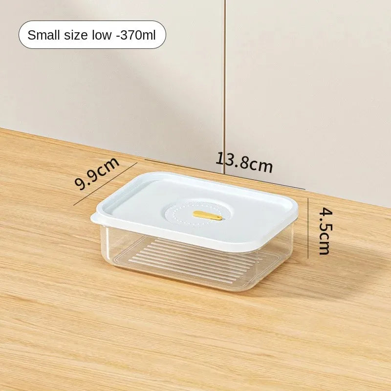 6PCS Thickened Storage Boxes Refrigerator Frozen Meat Dispenser Food Grade Crisper Food Seal Timing Box Kitchen Storage Supplies