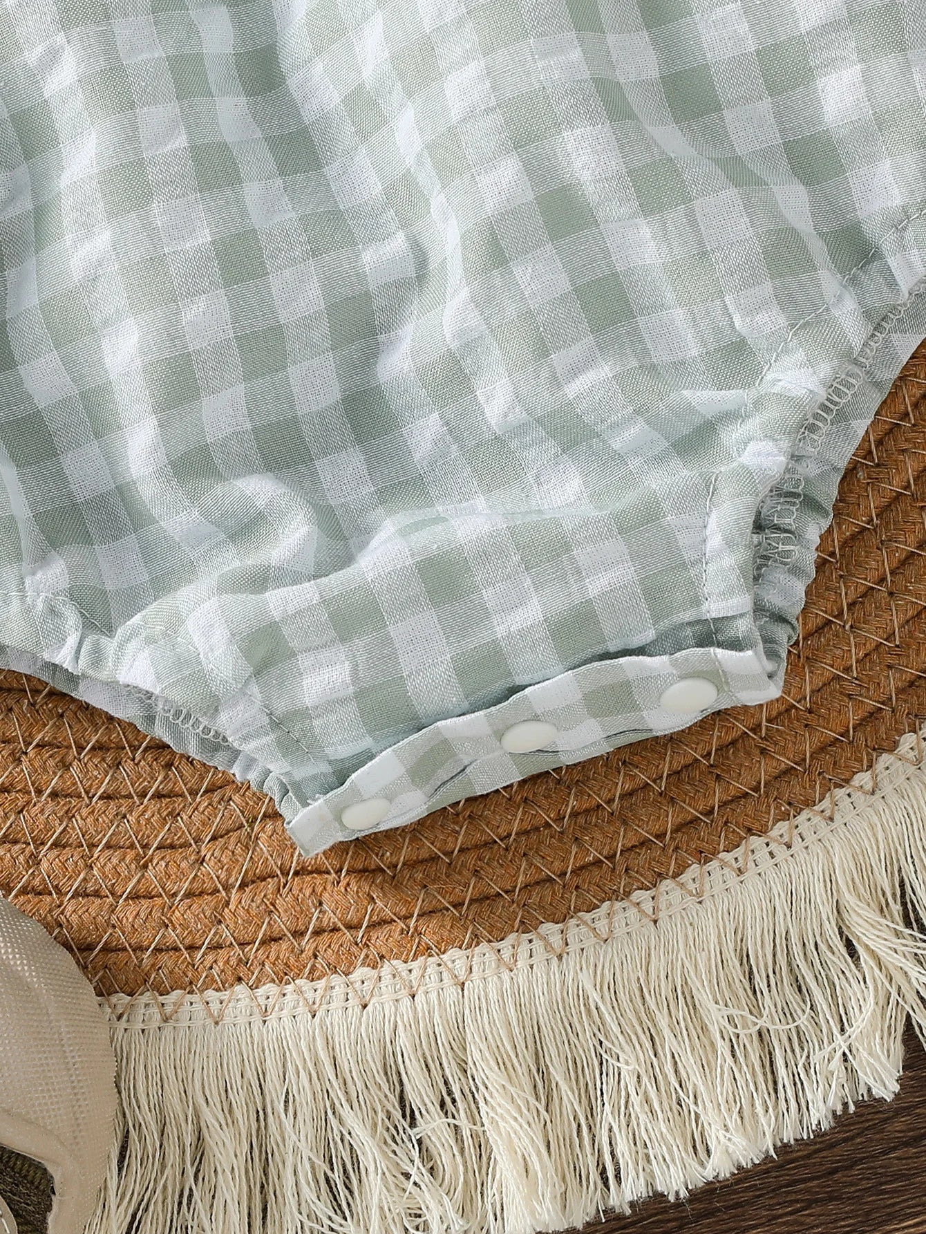 Suspenders Baby Boys Sleeveless Summer Plaid Green jumpsuit Japan&Korean Streetwear)