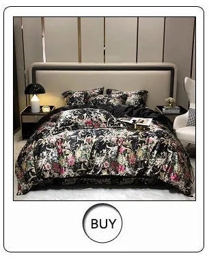 4/6/9Pcs Gorgeous European Palace Style Royal Embroidery Bedding Set Brocade Egyptian Cotton Duvet Cover Bed Sheet Pillowcases