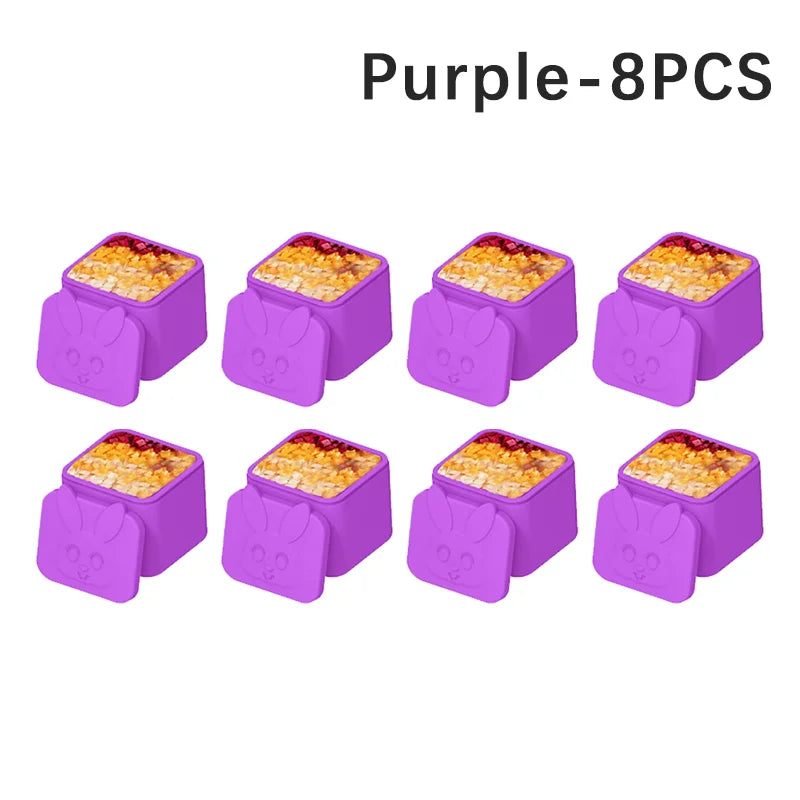 Non-stick Silicone Lunch Box For Kids Sauce container With Lid Small Lunch Box Accessories Dip Container Food storage container