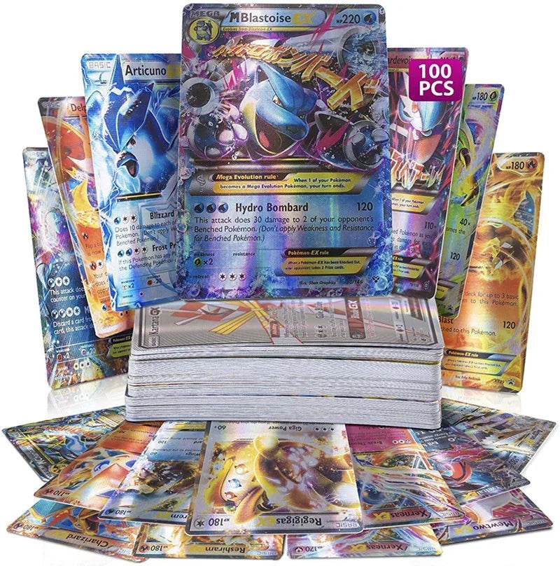 20Pcs English Pokemon Cards GX Tag Team Vmax EX Mega Shining Game Battle Carte Trading Collection Cards Toys Children Gifts - AIAZ