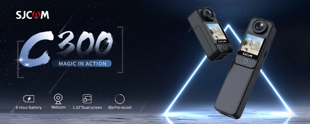 SJCAM C100 Plus Action Cam 4K Electronic Image Stabilization 2.4G WiFi 30M Waterproof With Case Sport Camera Black White