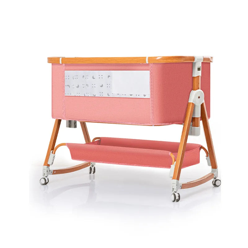 Baby bed splicing baby  movable portable cradle bed foldable multifunctional newborn adjustable