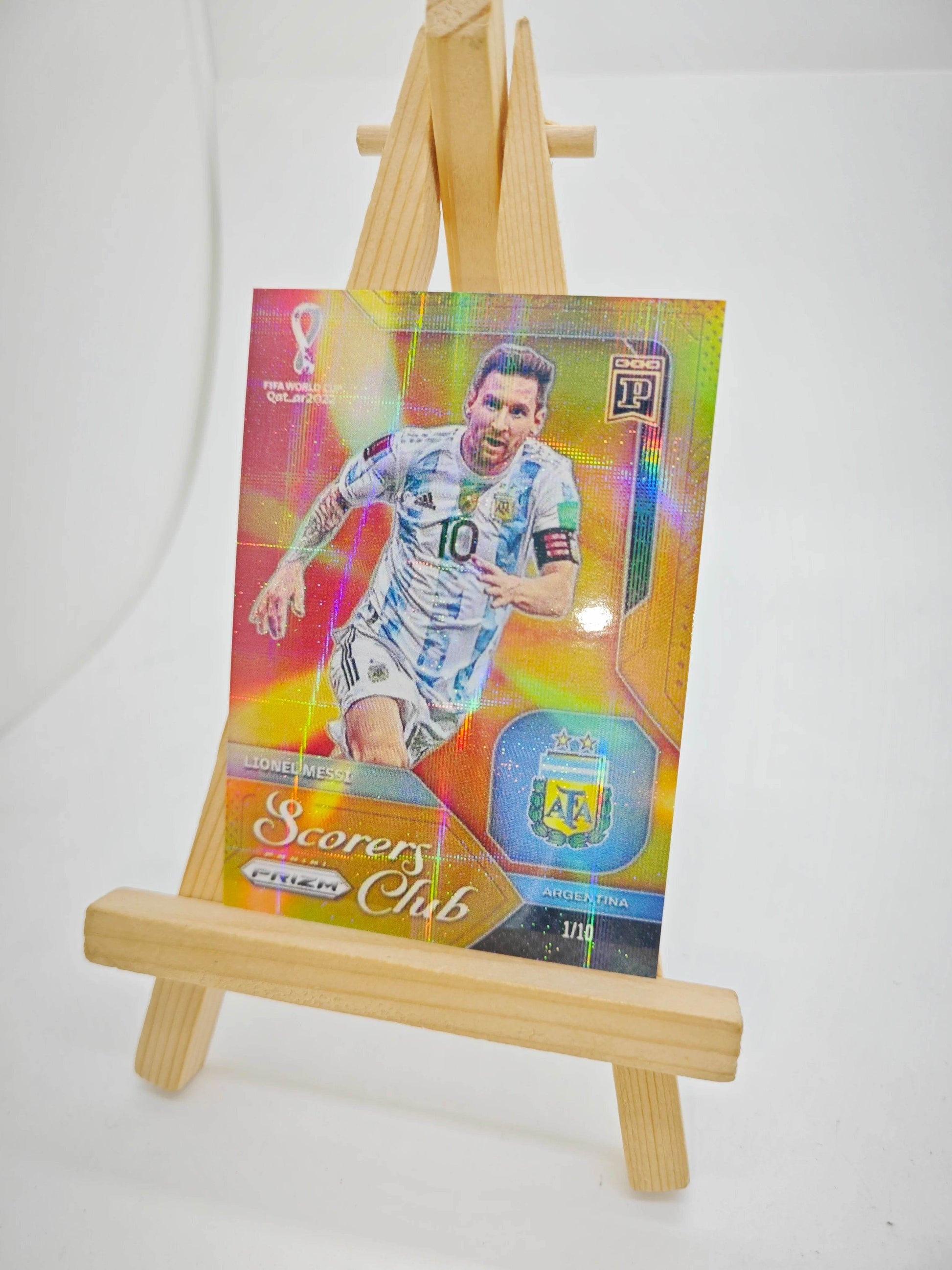 Panini collectible card laser flash DIY Messi Cristiano Ronaldo Kylian Mbappe David Beckham Card bricks Holiday gifts 1.5mmthick - AIAZ
