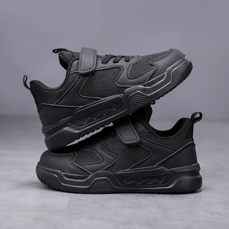 Black Kids Shoes Boys School Sneaker 4 To 12 Years Daily Walking Casual Sneaker Children Sports Shoes for Boy