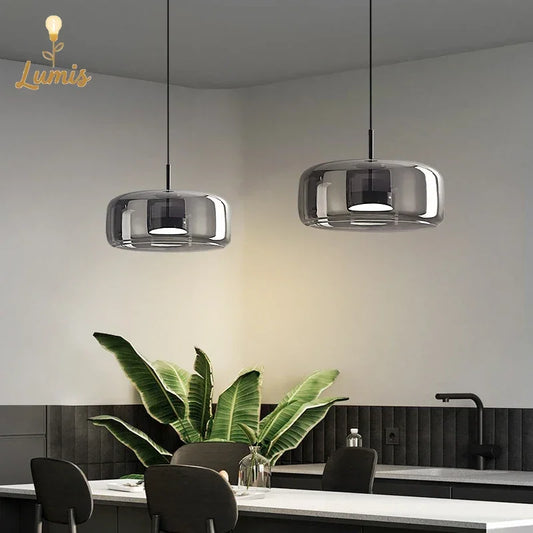 Nordic Glass Restaurant Pendant Lamp Simple Bar Hanging Lamp Dining Room Table  Ceiling Light