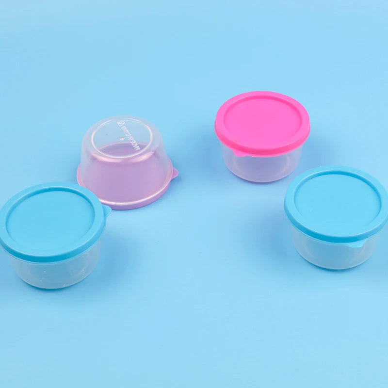 5Pcs Mini Small Snack Organizer Ketchup Salad Seasoning Portable Food Container Kitchen Seasoning Storage Container