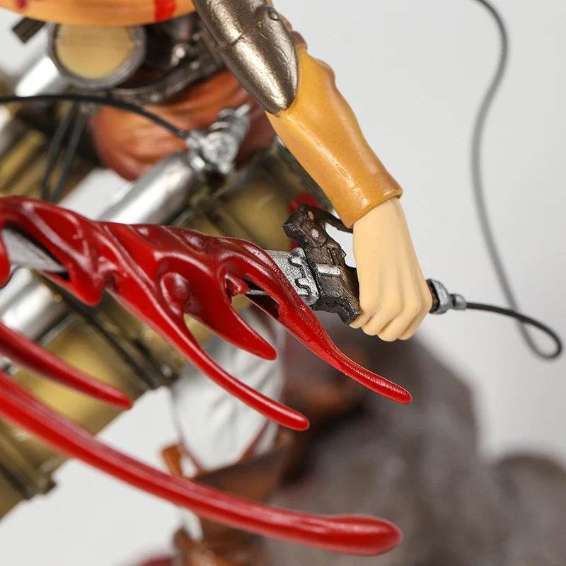 Levi Figure Mikasa Ackerman Eren Jaeger Figurine Anime Model Doll Toy 36cm - AIAZ