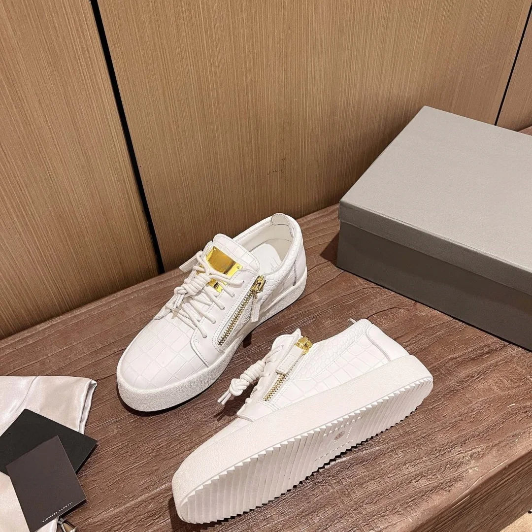 Top Quality Casual Sneakers for Men Brand Designer Women Tennis shoes Luxury Genuine Leather GZ Loafers Sports shoes 35-48 G0260