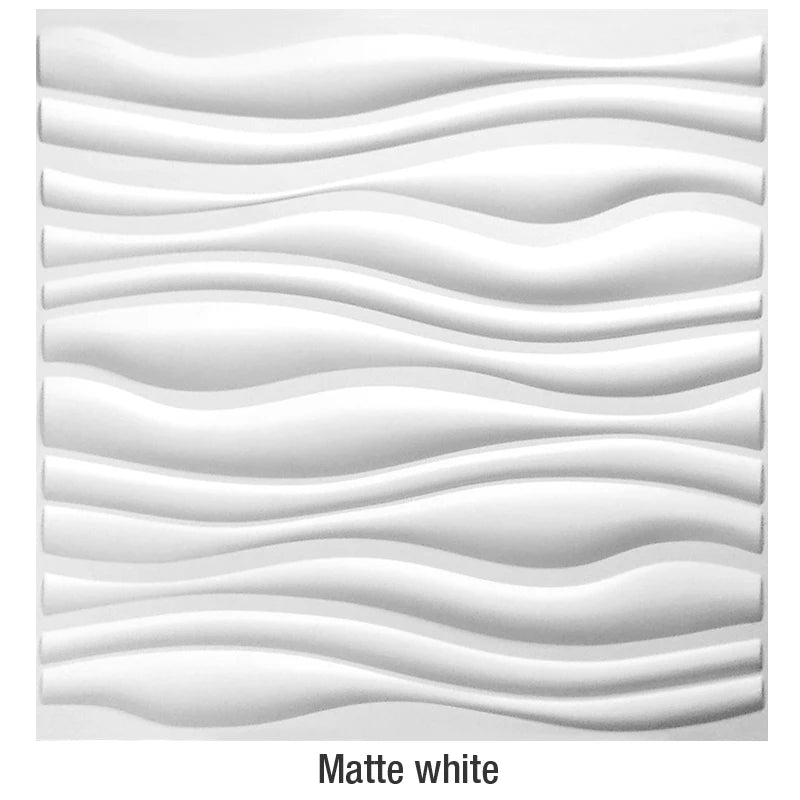 4pcs 50x50cm  Premium 3D Wave Wall panel Stripe Wallpaper PVC Wall Decor Living Room Bedroom Office Decor TV Background 9 sold