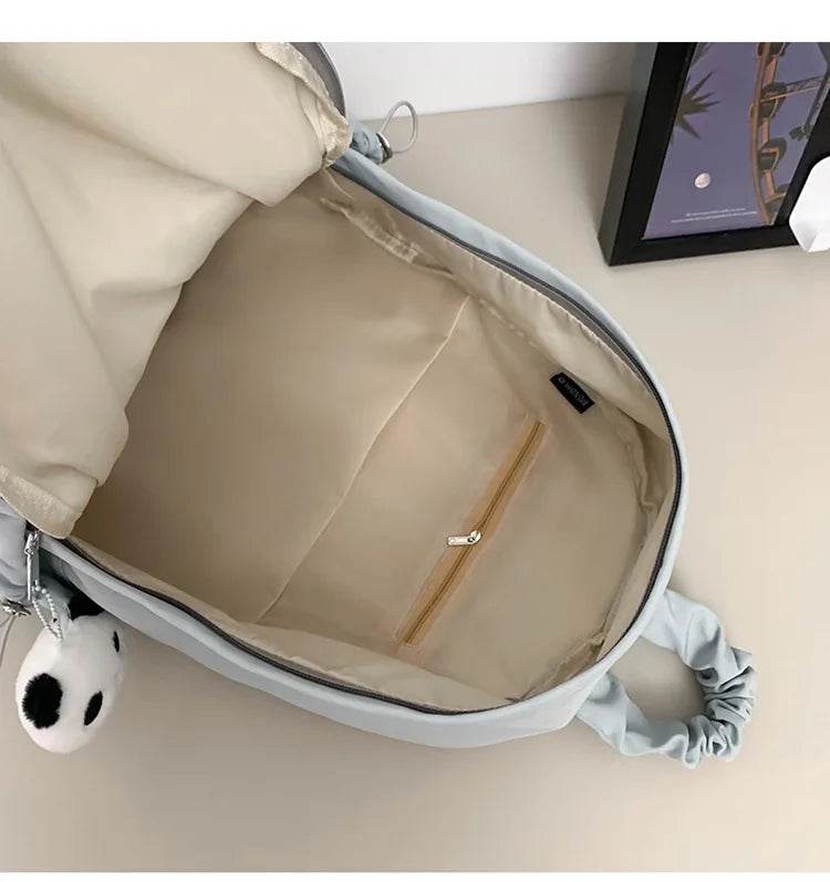 Fashion Bow Backpack Children's School Backpack Large Capacity Nylon School Bags Elementary School Book Bags Outdoor Travel Bag - AIAZ