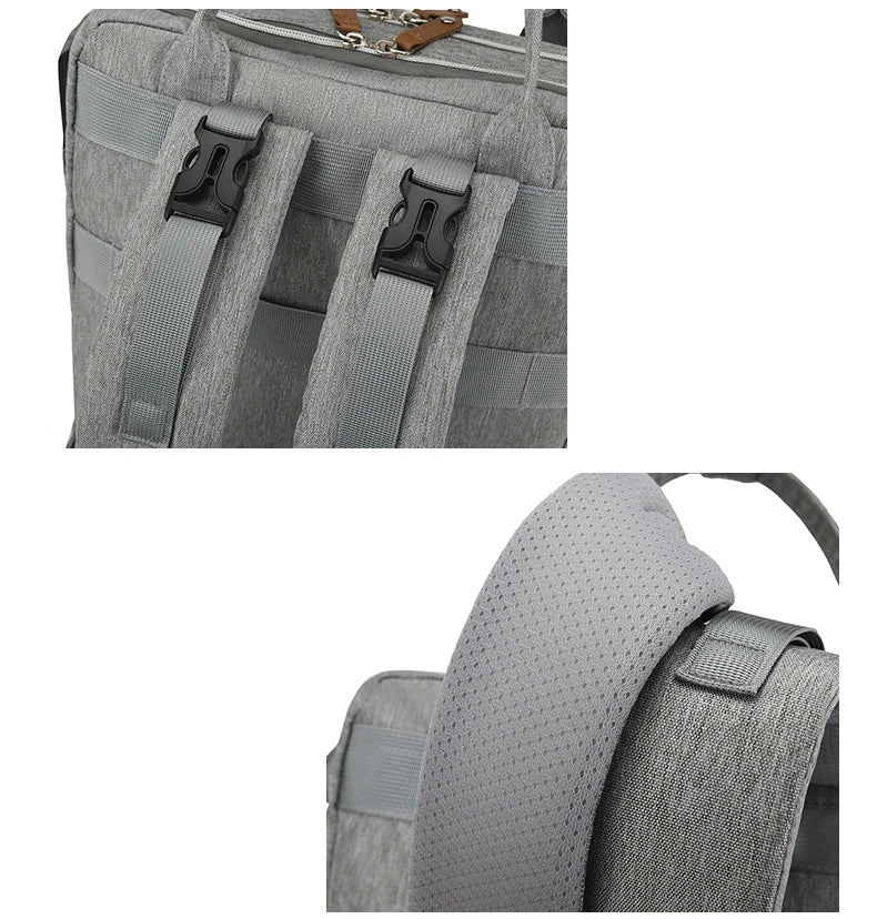 Fashion Mommy Diaper Bags with Diaper Pad Nursing Bags Maternity USB Multifunctional Portable Large Baby Stroller Hanging Bag