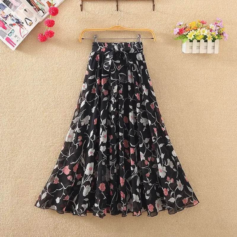 Skirts for Women Summer 2024 A Line High Waist Woman Skirt Casual Trend Modest Vintage Cheap Quality Korean Fashion Style Y2k V - AIAZ