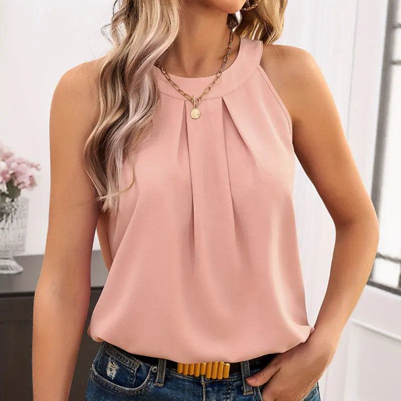 Going Out Summer Tank Tops Women 2024 Elegant Women Thin Tops Basic Casual Tank Top O-neck Tees Sleeveless Black Tops For Women - AIAZ