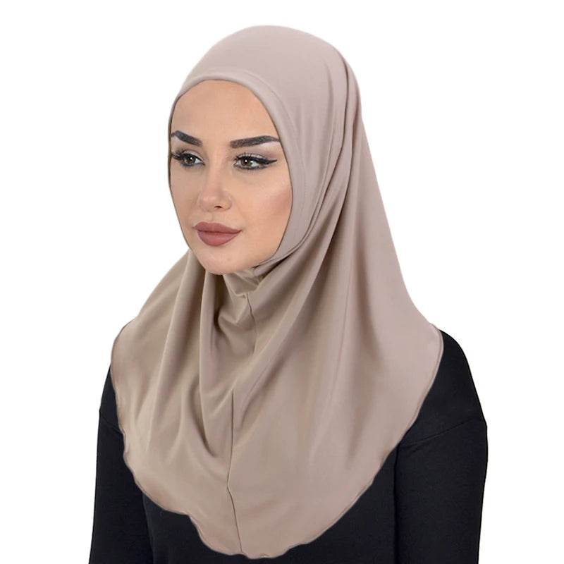 Muslim Hijab Scarf Turban For Woman Ladies Islamic Head Wrap Hijabs Instant Neck Cover Shawl Turbans Cap Headscarf - AIAZ