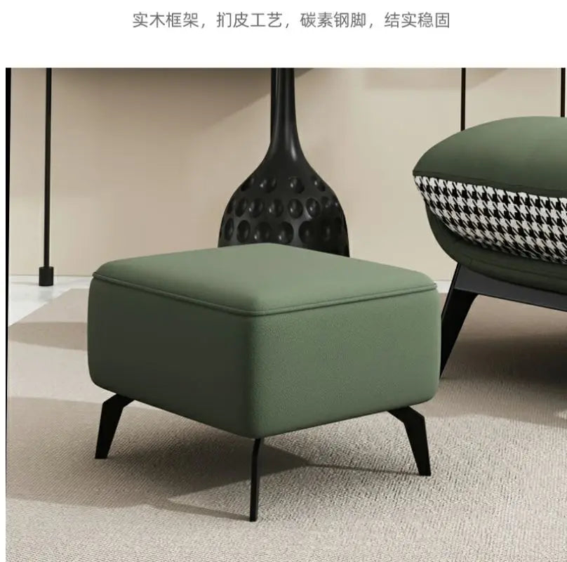 Italian Luxury Light Sofa Chair: Trendy Lazy Lounger, Ideal for Small Living Rooms & Balconies