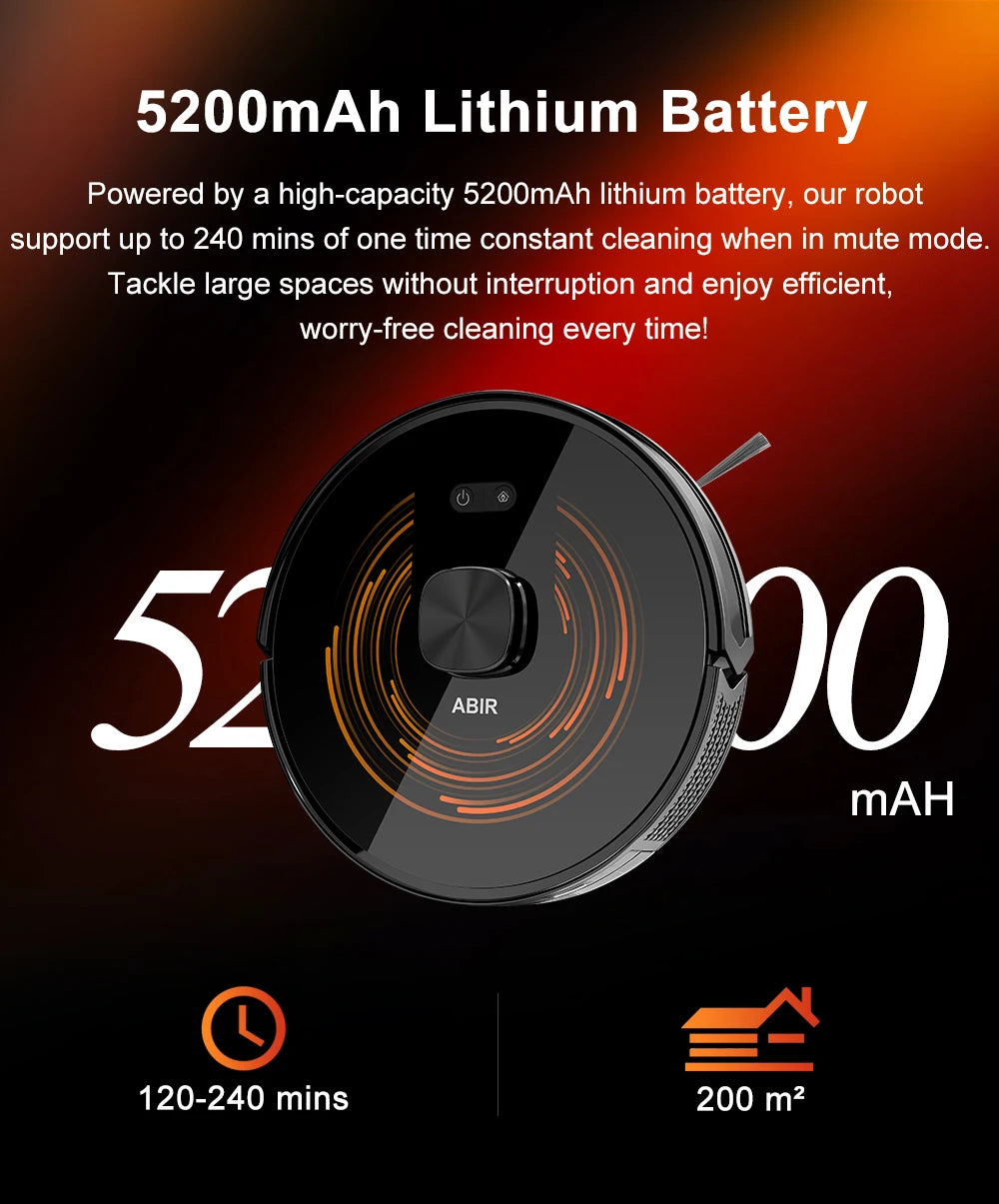 Robot Vacuum Cleaner K30 Self-cleaning dustbin, Dual Laser,UV Spot Cleaning,240mins Runtime, Auto Smart Carpet Floor Washing