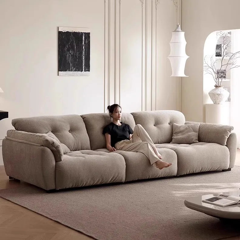 Designer Style Minimalistic Sofa Waterproof Elegant Wooden Chaise Lounge Sofas Living Room Couch Muebles Entrance Hall Furniture