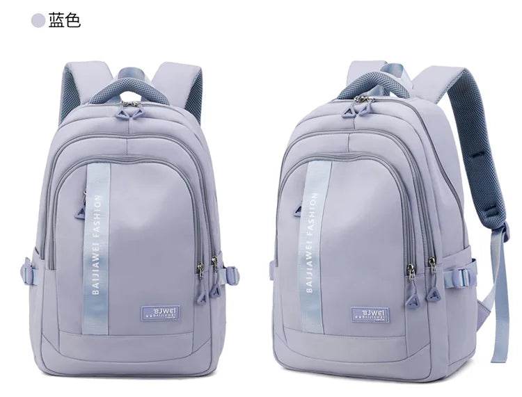 BAIJIAWEI brand college and high school student school backpacks Nylon orthopedic school bags reduces the burden girls schoolbag - AIAZ