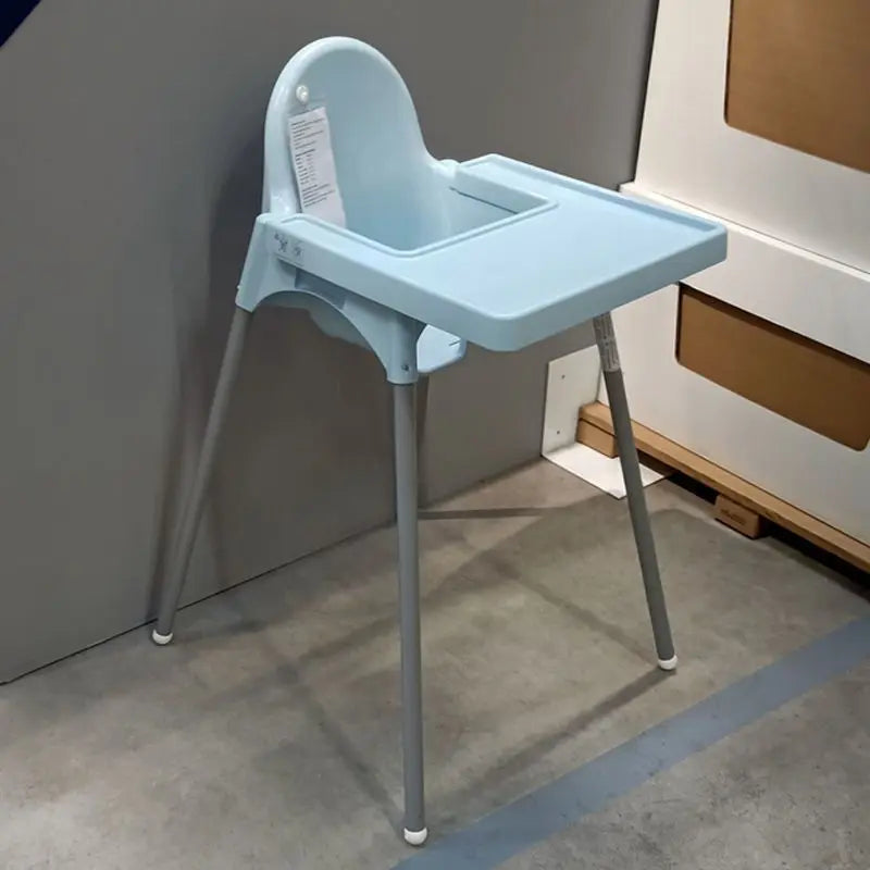 Sturdy Plastic Baby High Chair with Adjustable Tray oddler Dining Seat, Easy Clean Infant Feeding Chair for Home