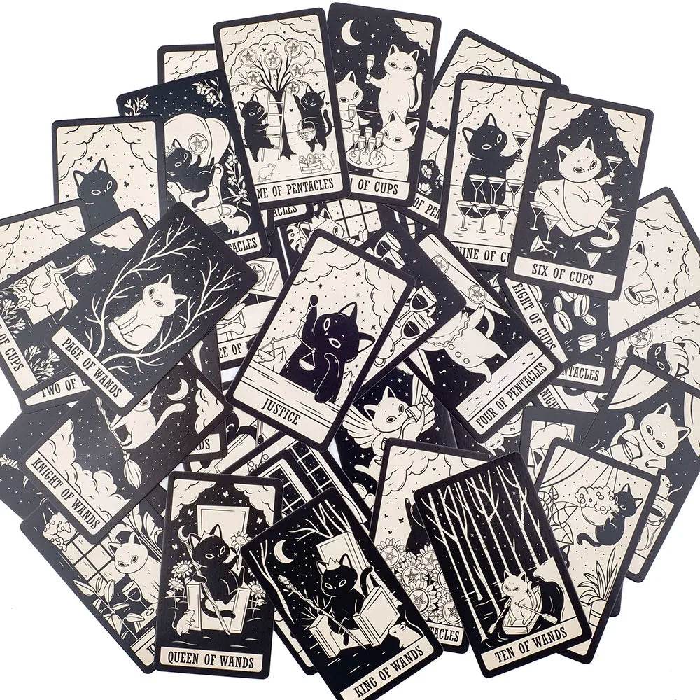 78 Card Deck Kitten Tarot Oracle Card Fate Divination Leisure Entertainment Family gatherings Tarot Card Game - AIAZ
