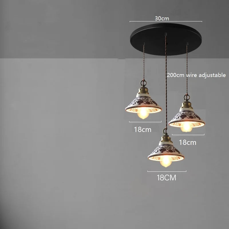 IWHD Modern Simple Ceramic LED Pendant Lamp Home Indoor Decor Lighting Bedroom Restaurant Dinning Living Room Lights Hanglamp