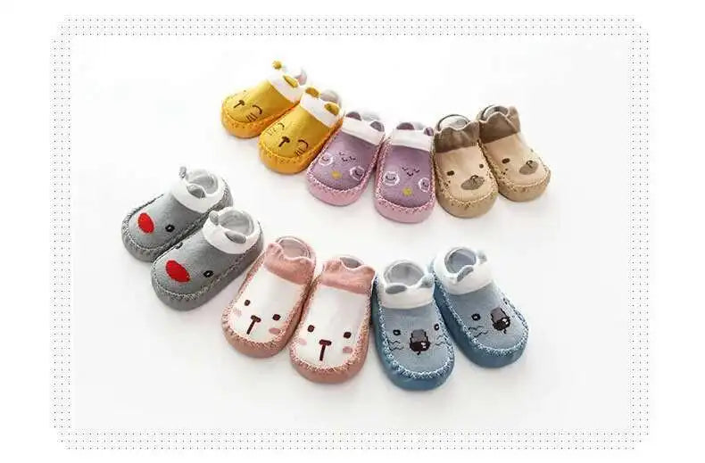 1 Pair Fashion Cute Baby Socks With Rubber Soles Infant Spring Autumn Winter Children Floor Socks Shoes Anti Slip Soft Sole Sock