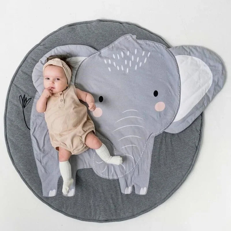 Cartoon Animals Baby Play Mats Pad Toddler Kids Crawling Blanket Round Carpet Rug Toys Mat For Children Room Decor Photo Props