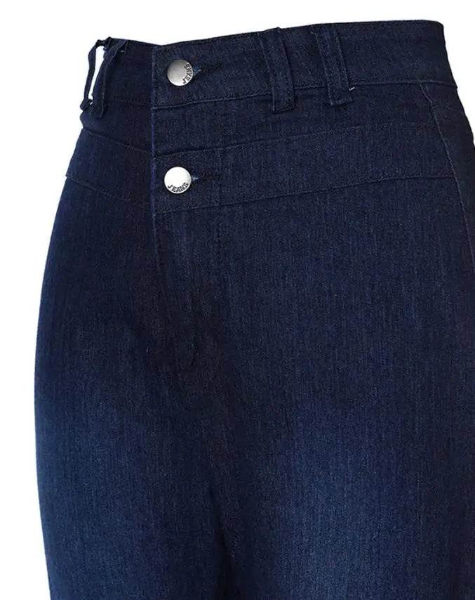 Women's Jeans 2022 Trend Autumn Fashion High Waist Casual Plain Skinny Daily Long Bell-Bottom Jeans Wih Belt - AIAZ