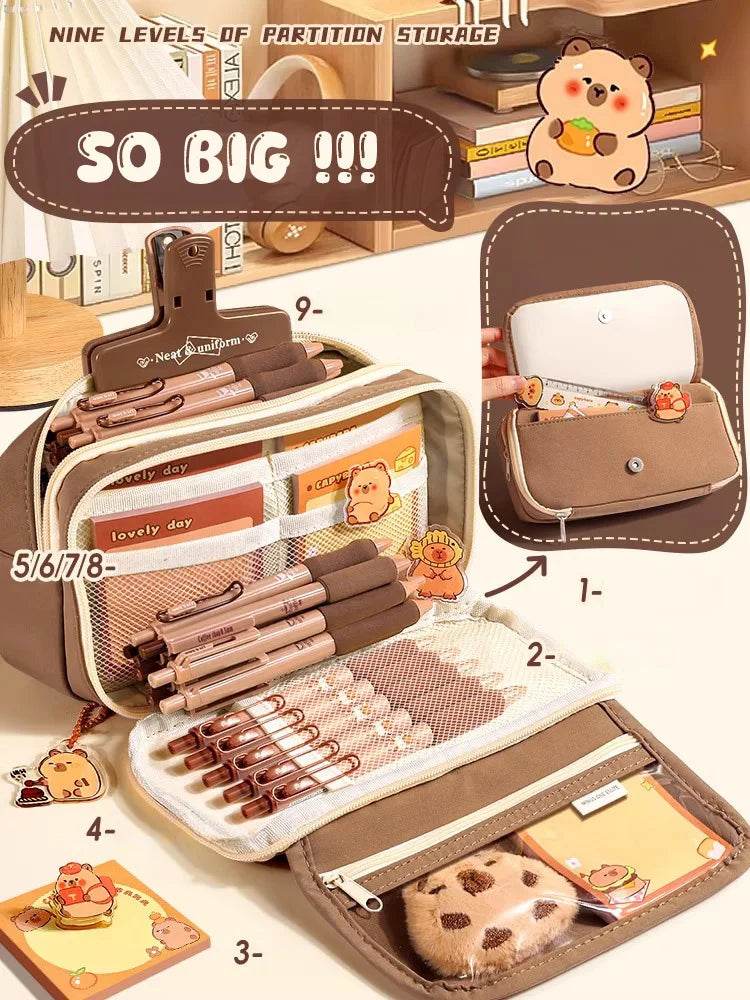 Back To School Supplies Set Cute Pencil Case For Girls Aesthetic Stationery Return To Classes Useful Accessories Scholar Kit - AIAZ