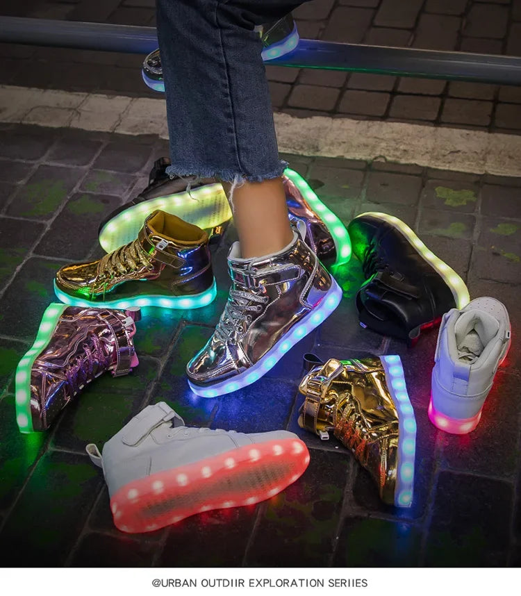 Size 25-40 Children Glowing Sneakers Kid Luminous Sneakers for Boys Girls Led Sneakers With Luminous Sole Lighted Shoes Men