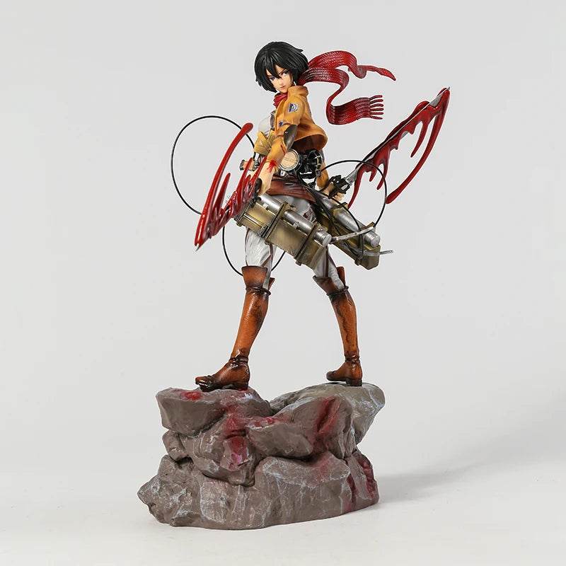 Levi Figure Mikasa Ackerman Eren Jaeger Figurine Anime Model Doll Toy 36cm - AIAZ