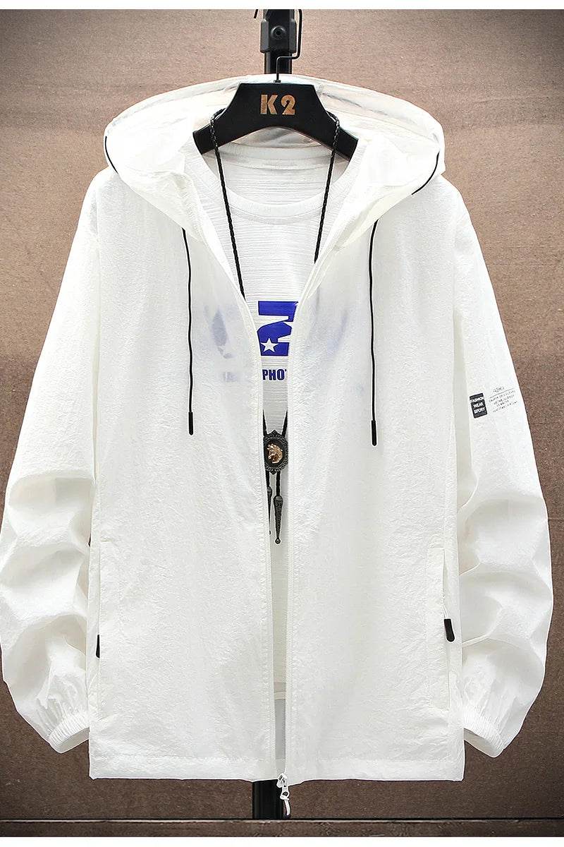 2025 Summer Hooded Jacket Men Women Sun Protection Clothing Fishing Hunting Clothes Quick Dry Skin Windbreaker - AIAZ