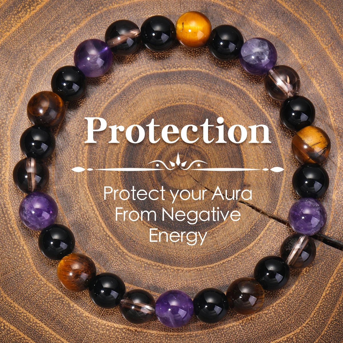 Protection Natural Stone Bracelet For Women Men Attract Good Luck Money Protection Health Crystal Citrine Tiger Eye Bracelet