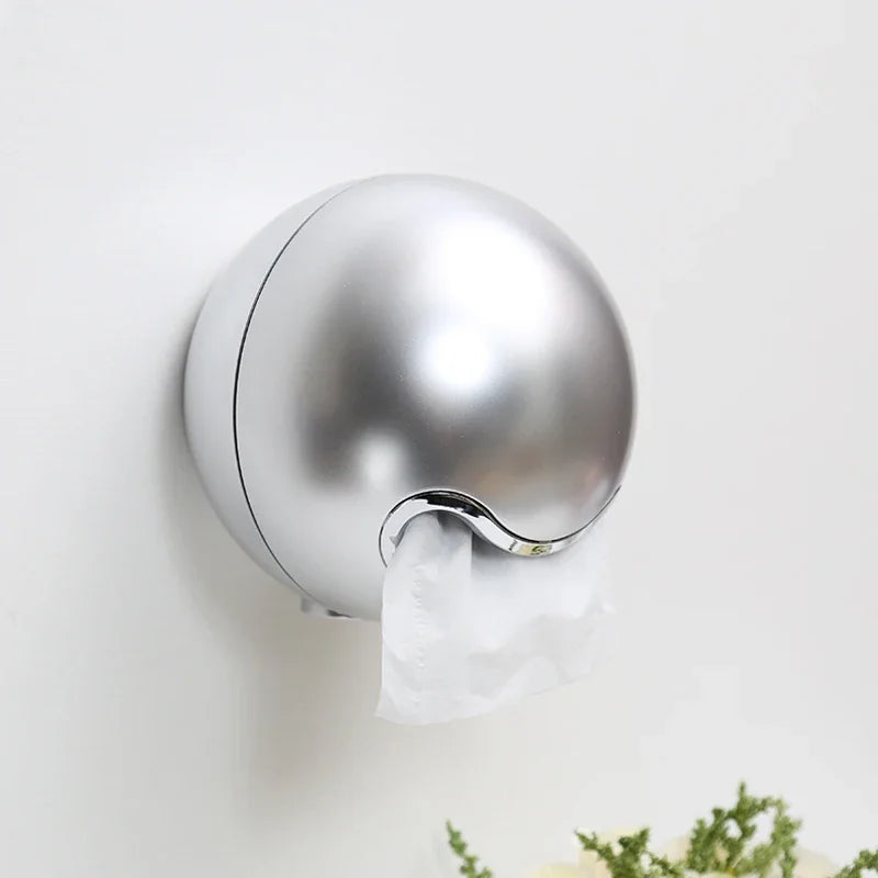 Golden Paper Holder Wall-mounted Toilet Brush Plastic Creative Toilet Paper Box Nordic Trash Can Waste Bins Bathroom Accessories