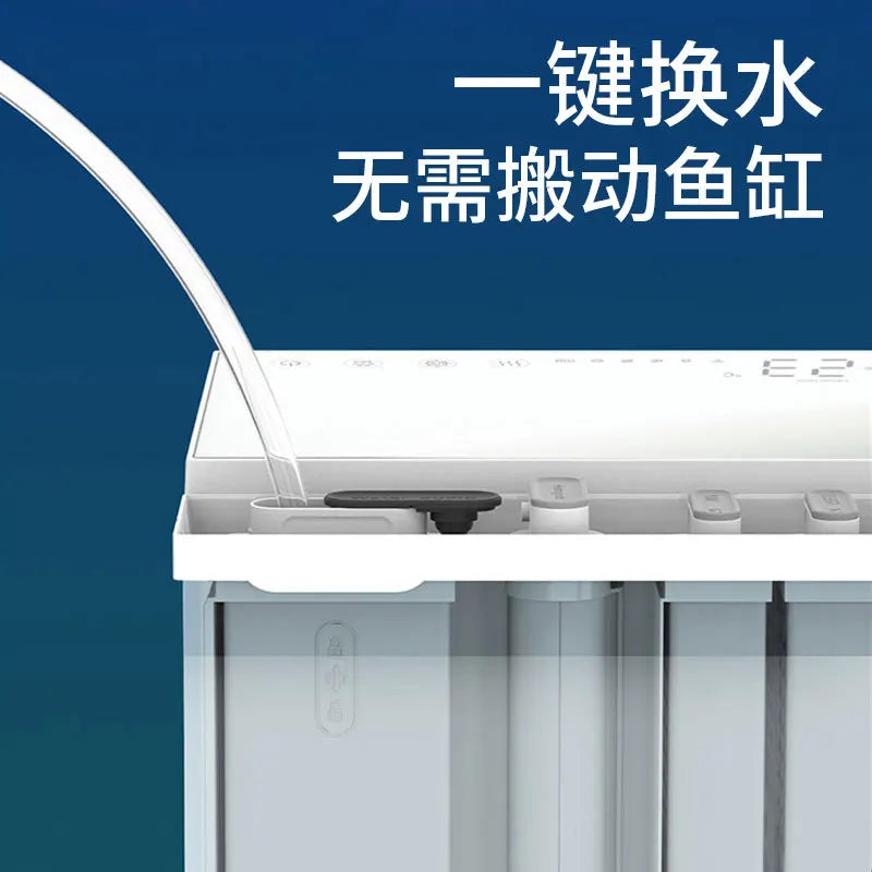 Fish tank living room desktop desk glass back filter aquarium smart S600wifi controllable